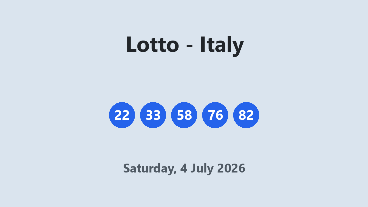 Lotto results 4 July 2026