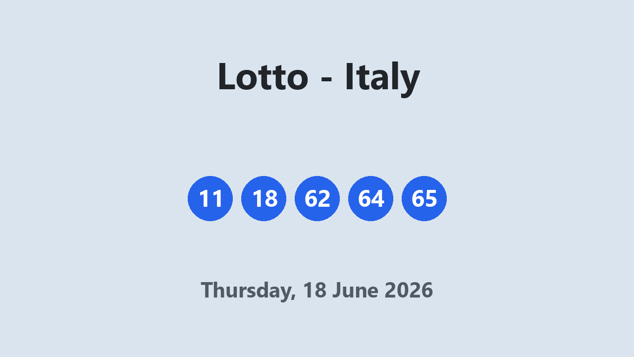 Lotto results 18 June 2026