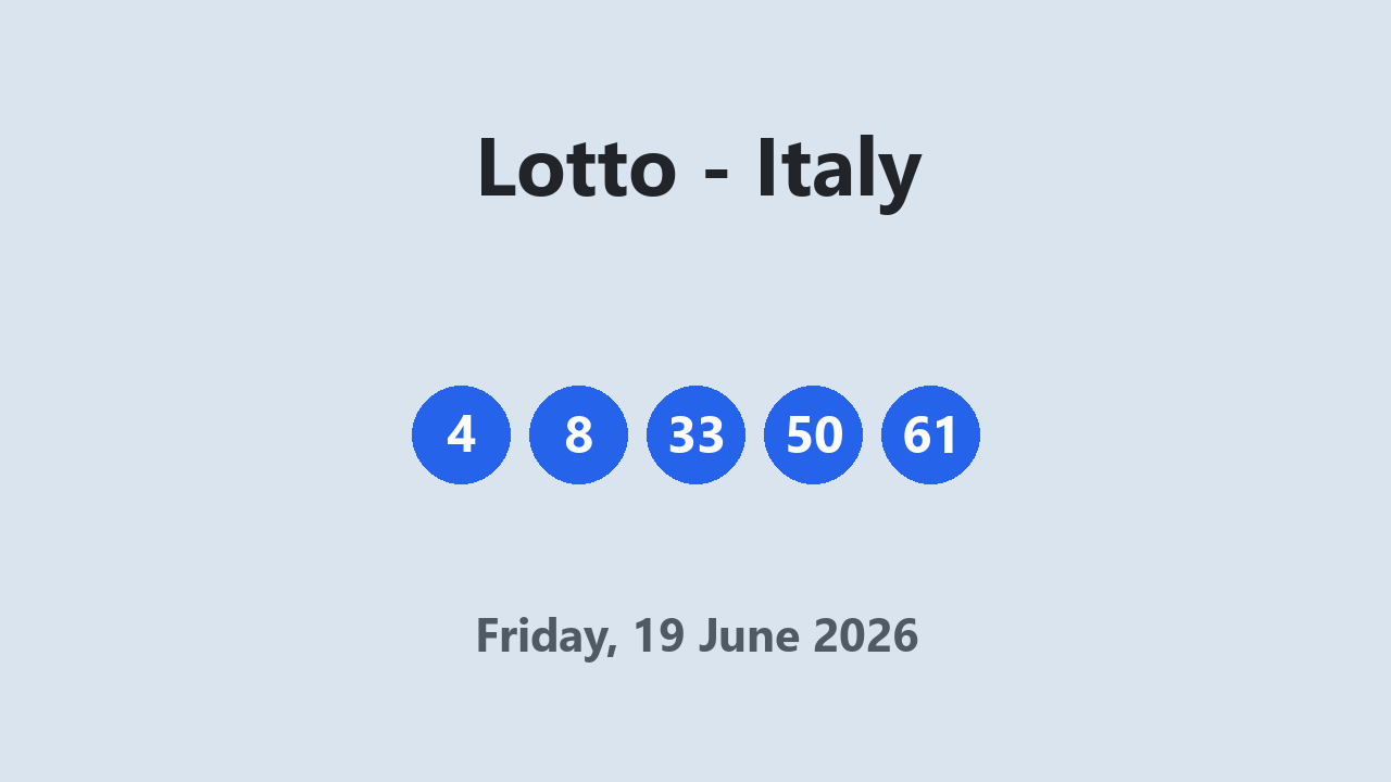 Lotto results 19 June 2026