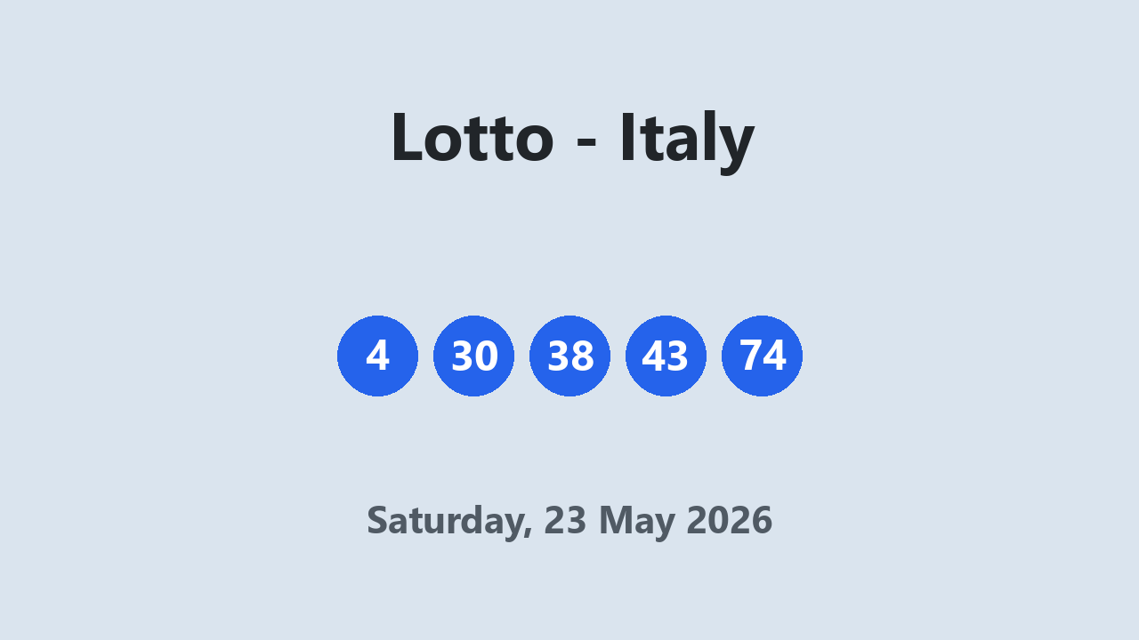 Lotto results 23 May 2026