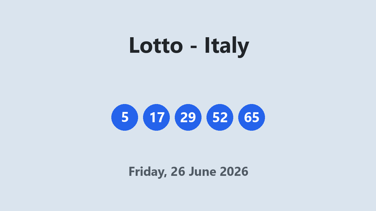 Lotto results 26 June 2026