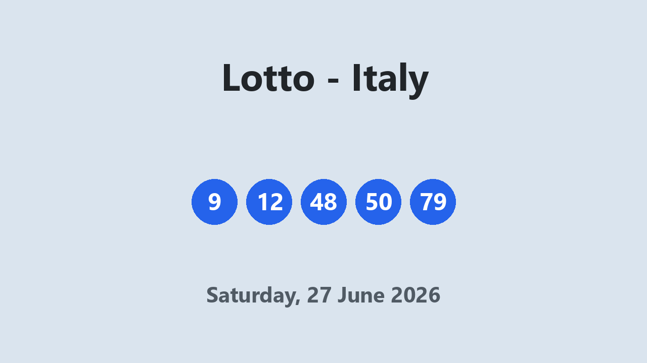 Lotto results 27 June 2026
