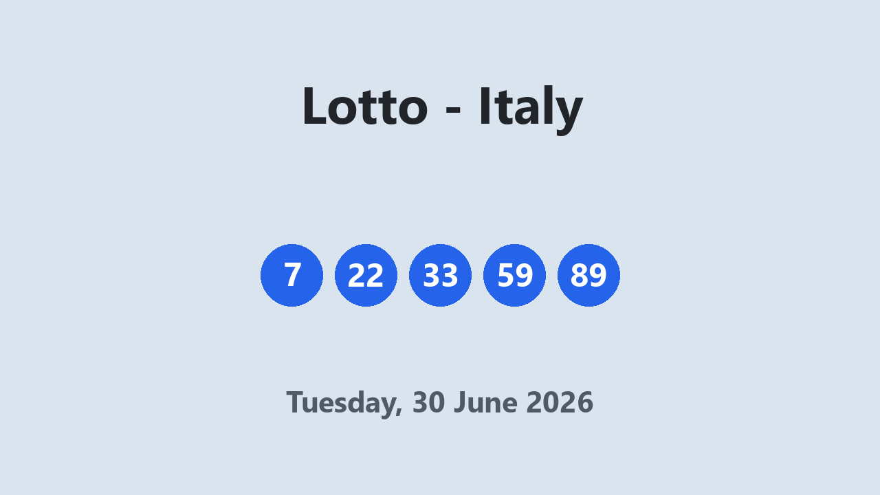 Lotto results 30 June 2026