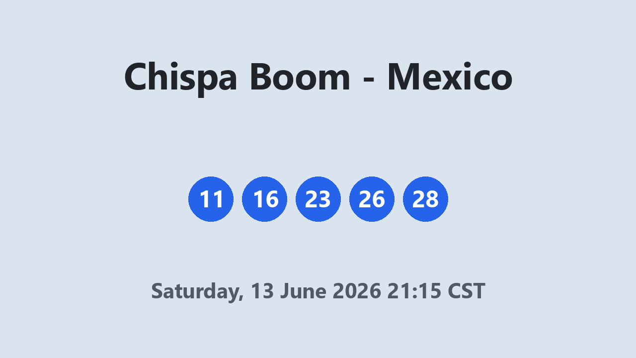 Chispa Boom results 13 June 2026 21:15 CST