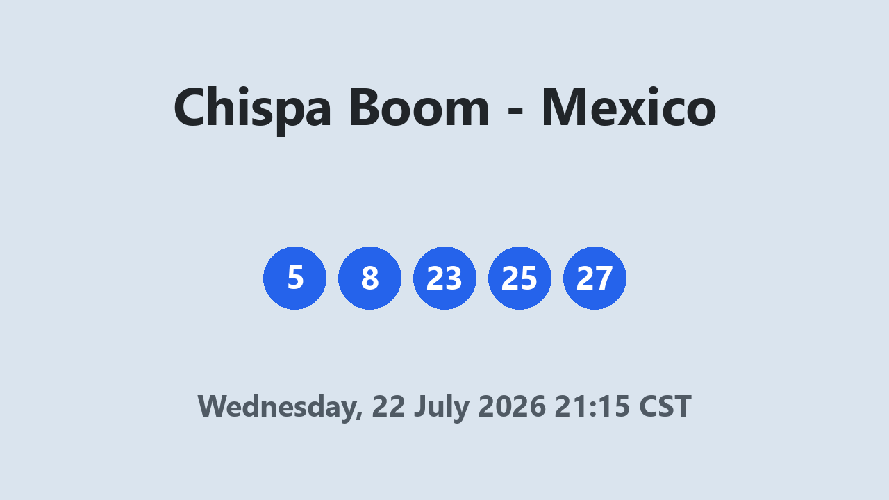 Chispa Boom results 22 July 2026 21:15 CST