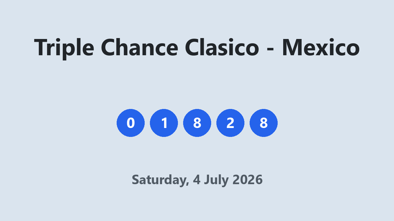 Triple Chance Clasico results 4 July 2026