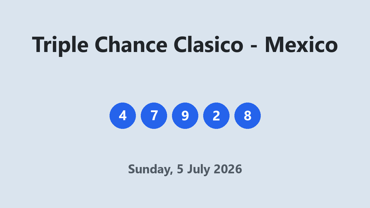 Triple Chance Clasico results 5 July 2026