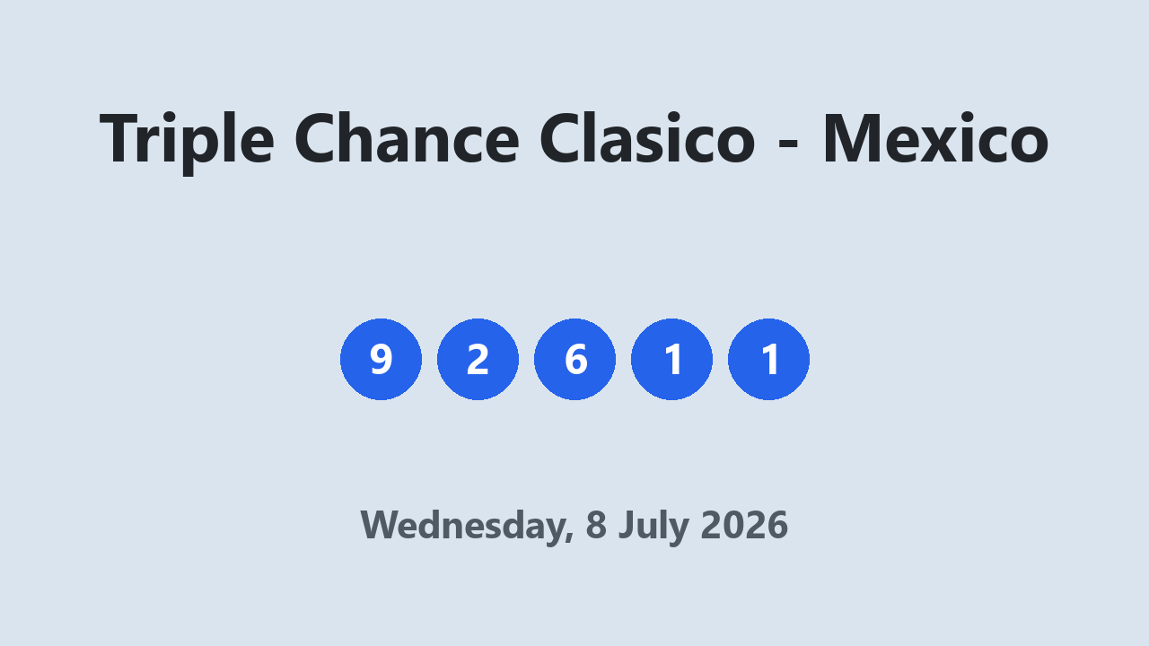 Triple Chance Clasico results 8 July 2026