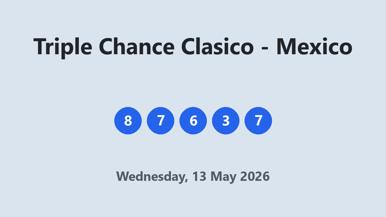 Triple Chance Clasico results 13 May 2026