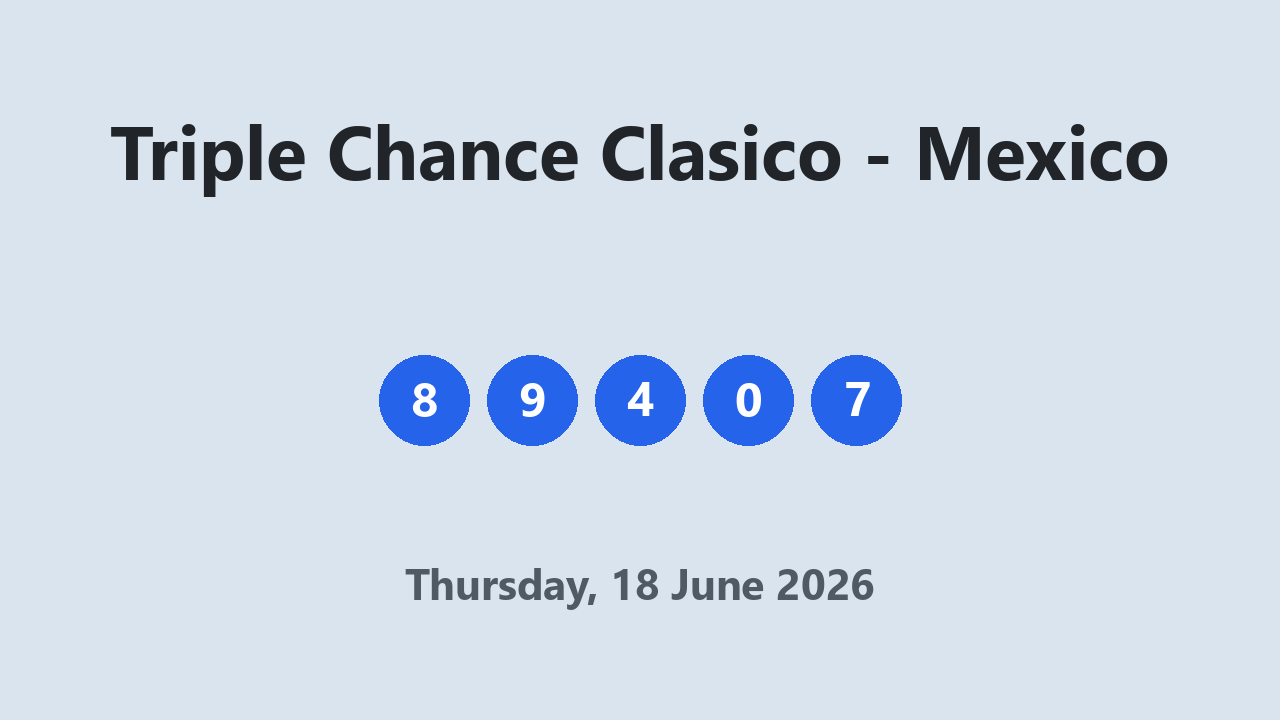 Triple Chance Clasico results 18 June 2026