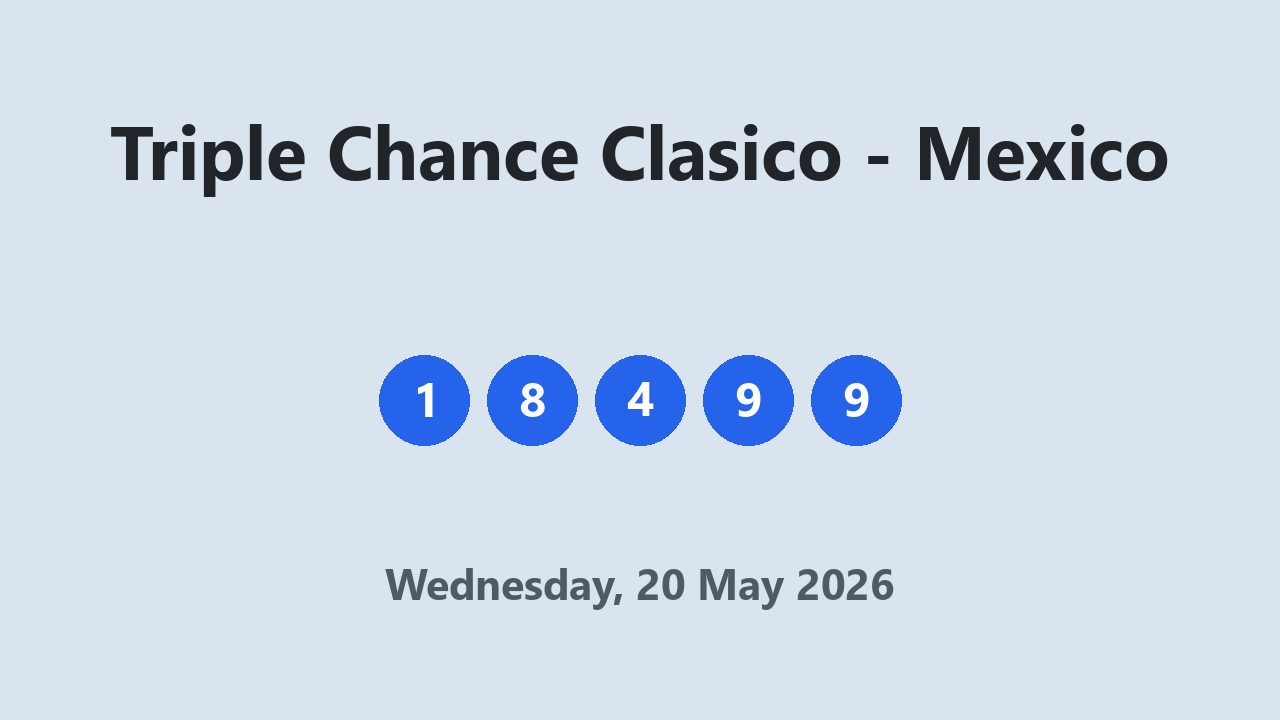 Triple Chance Clasico results 20 May 2026