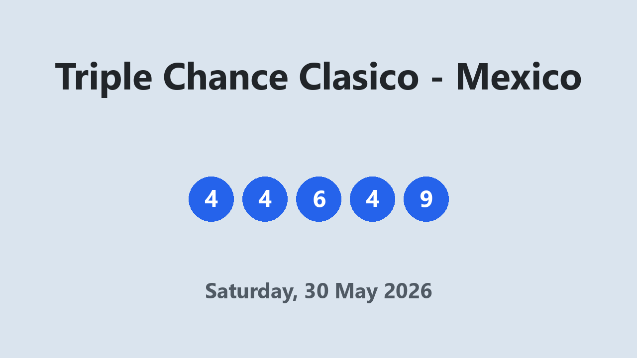 Triple Chance Clasico results 30 May 2026
