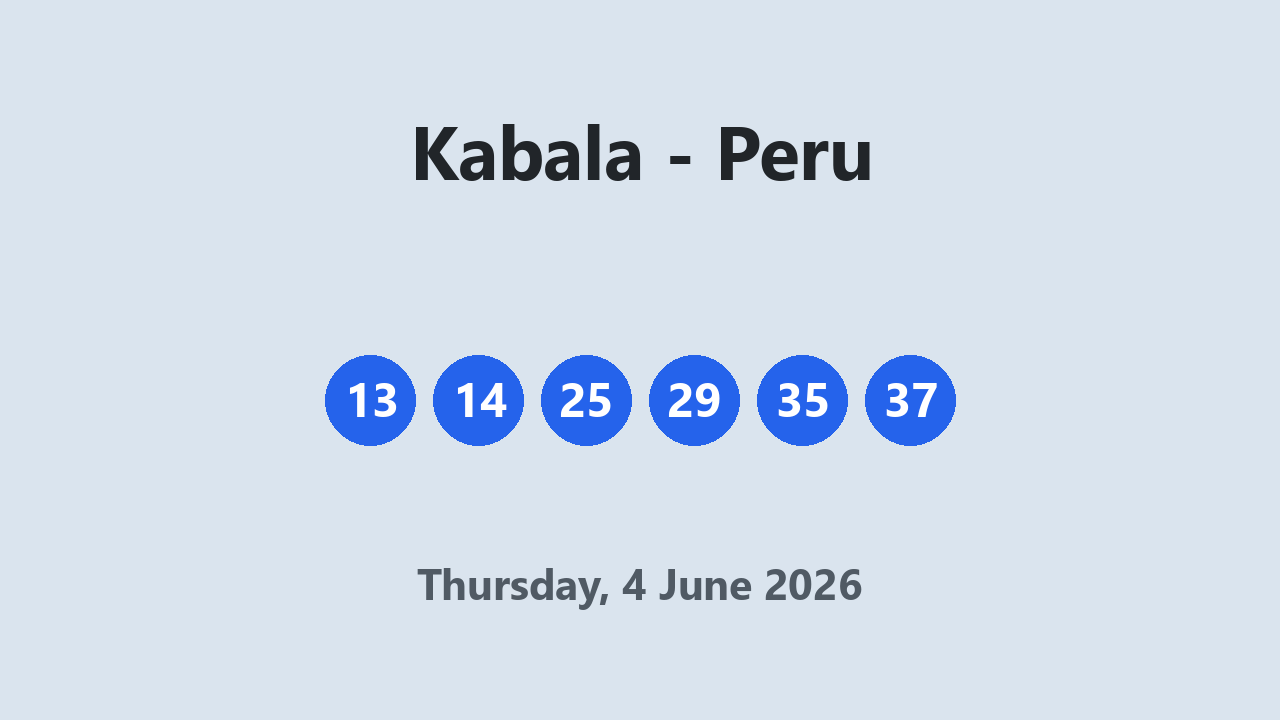 Kabala results 4 June 2026