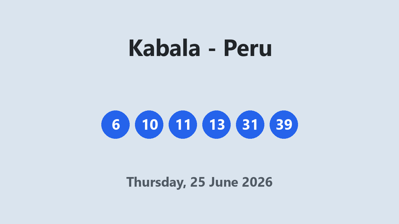 Kabala results 25 June 2026