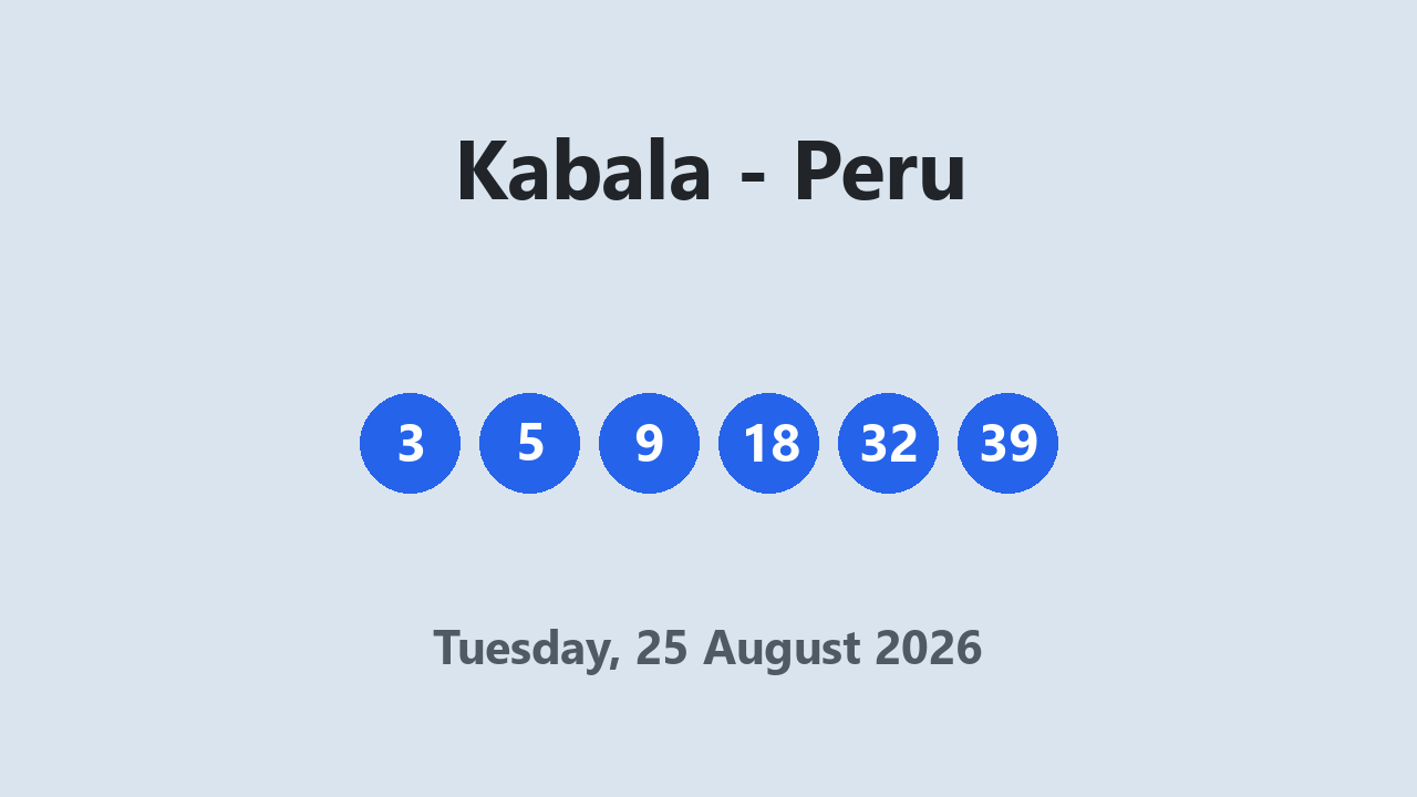 Kabala results 25 August 2026