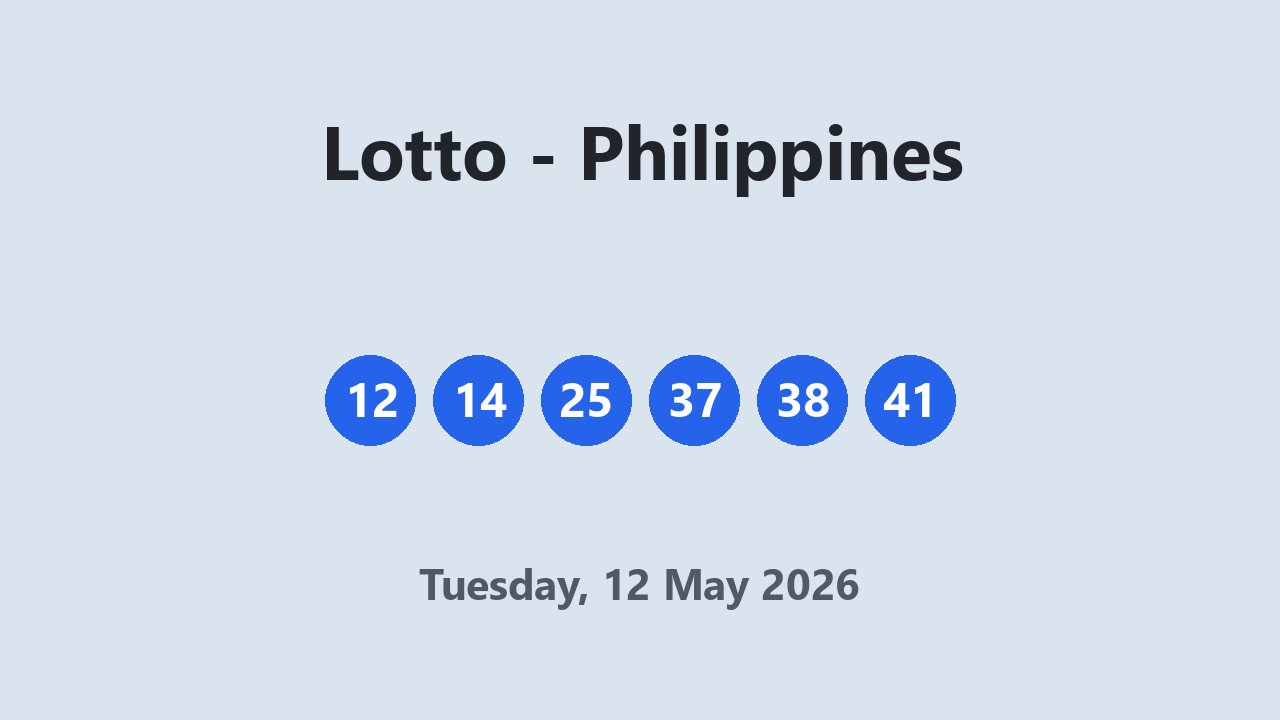 Lotto results 12 May 2026