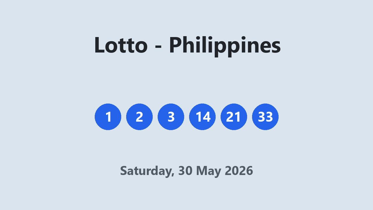Lotto results 30 May 2026
