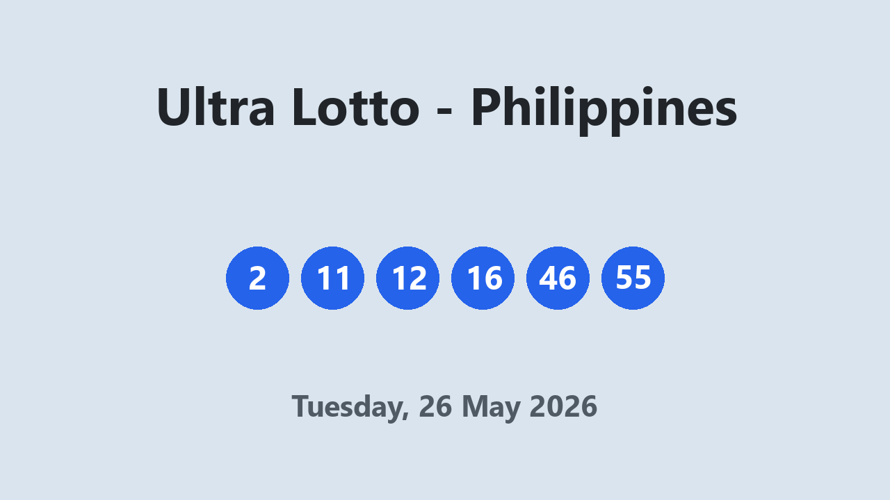 Ultra Lotto results 26 May 2026