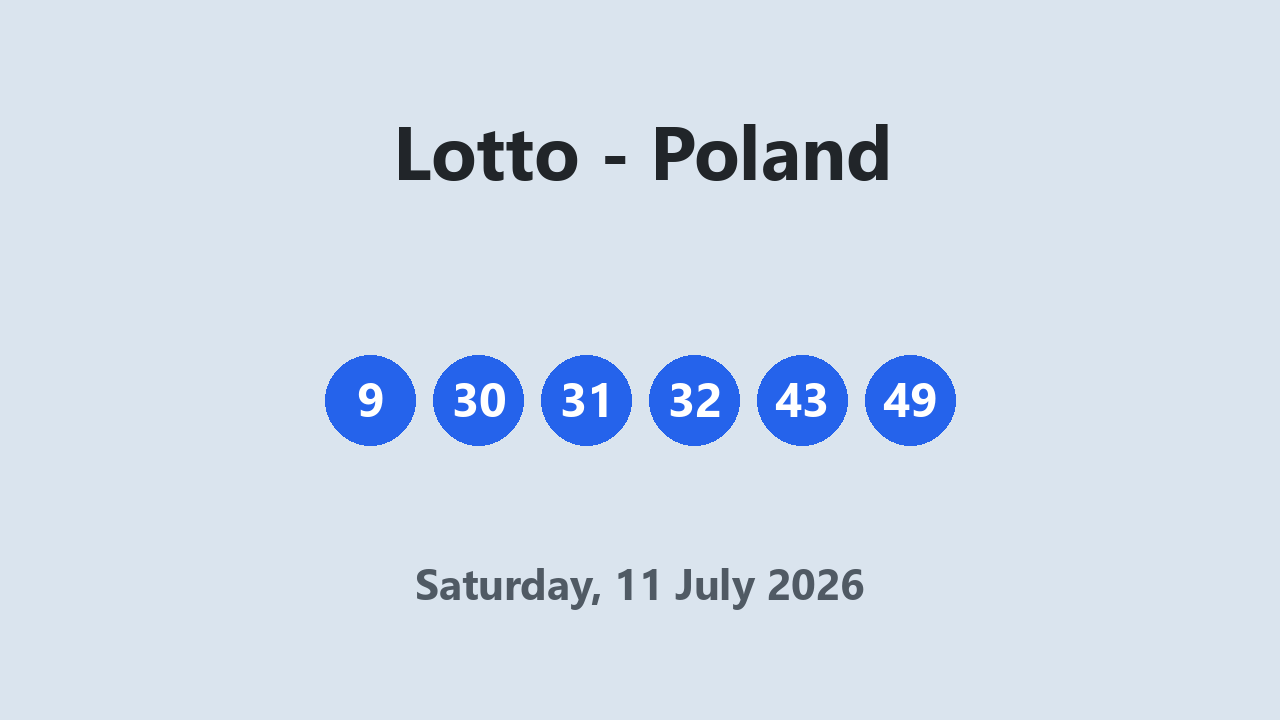 Lotto results 11 July 2026