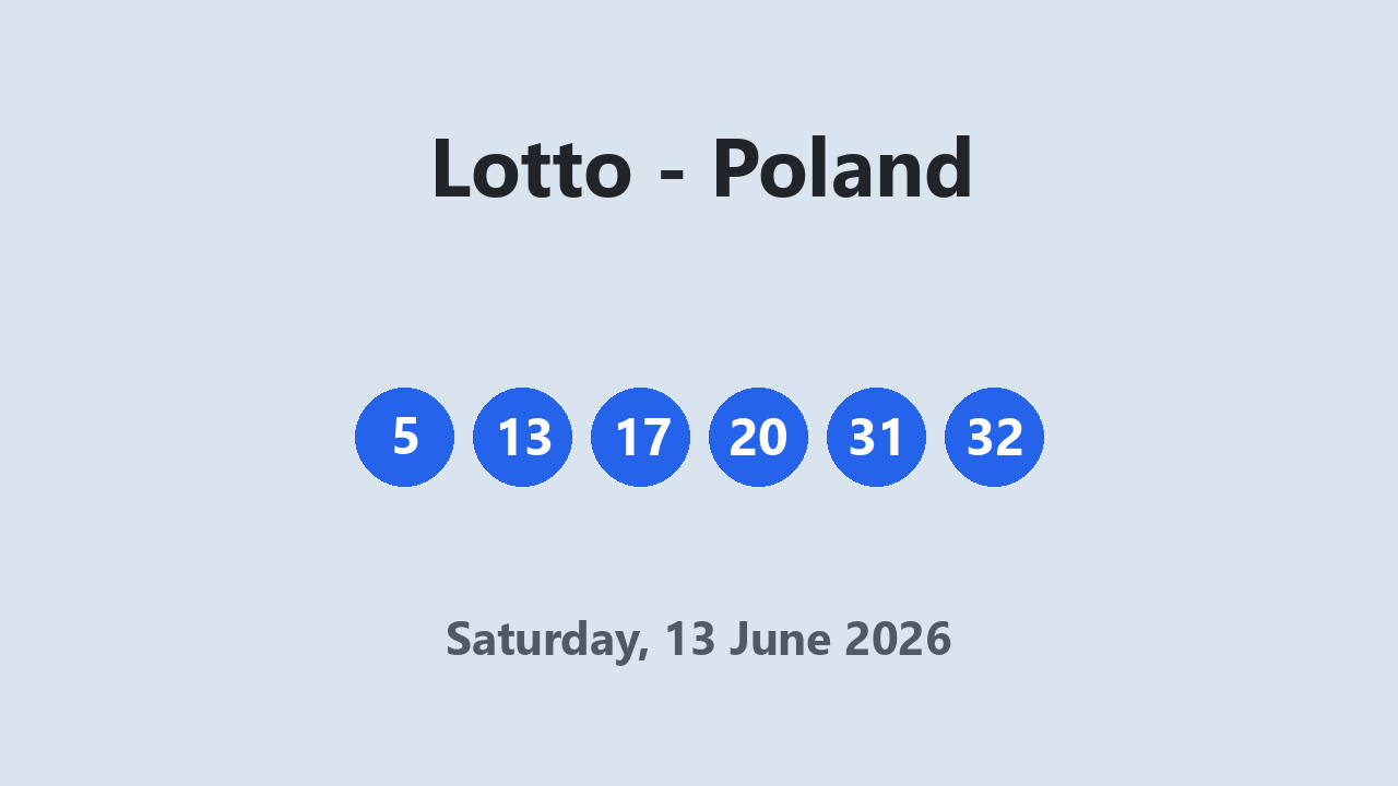 Lotto results 13 June 2026