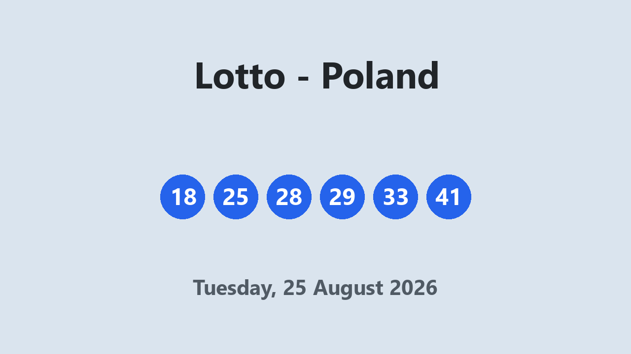 Lotto results 25 August 2026