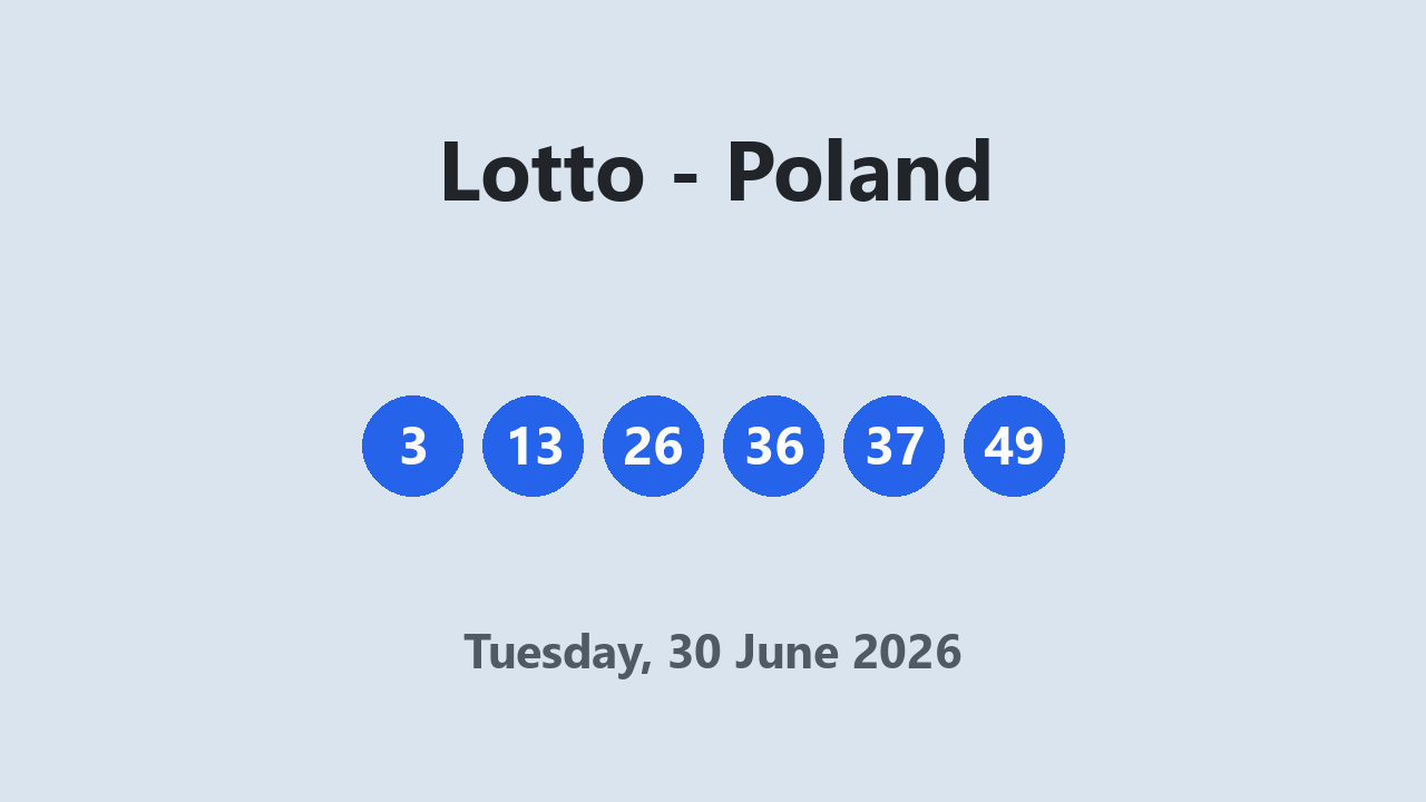 Lotto results 30 June 2026