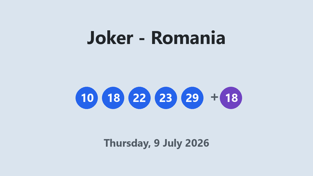 Joker results 9 July 2026