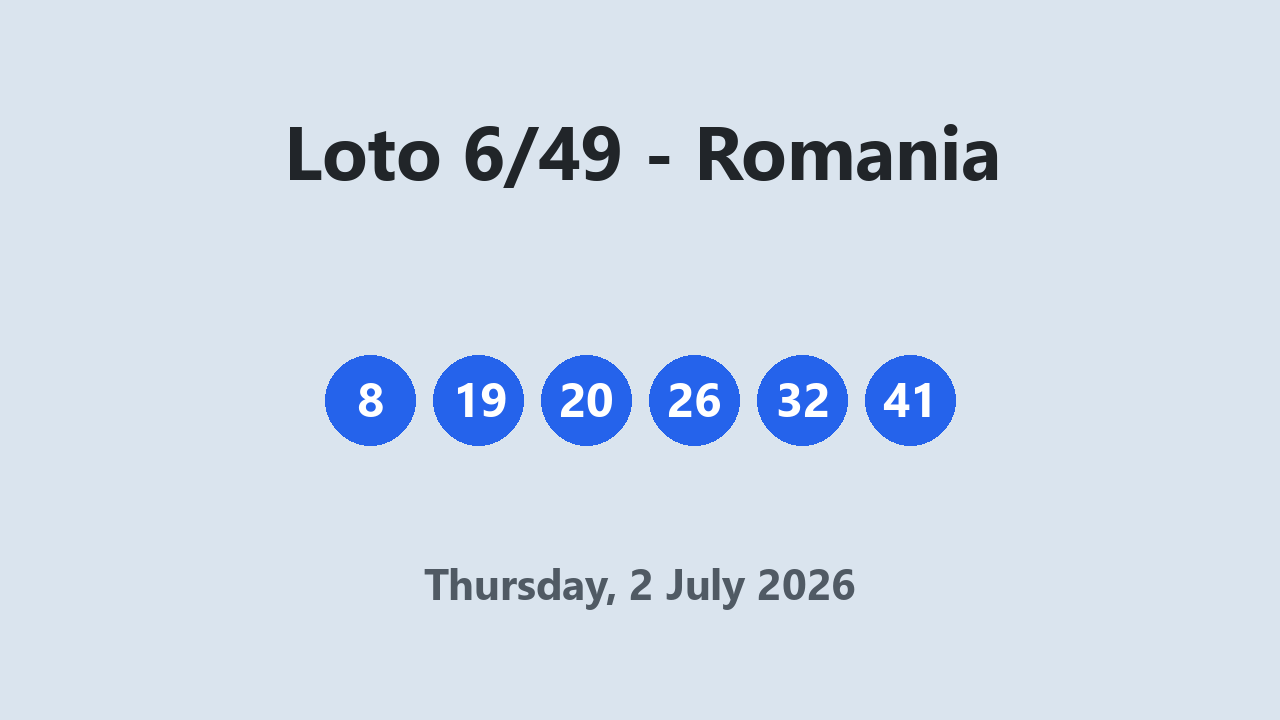 Loto 6/49 results 2 July 2026
