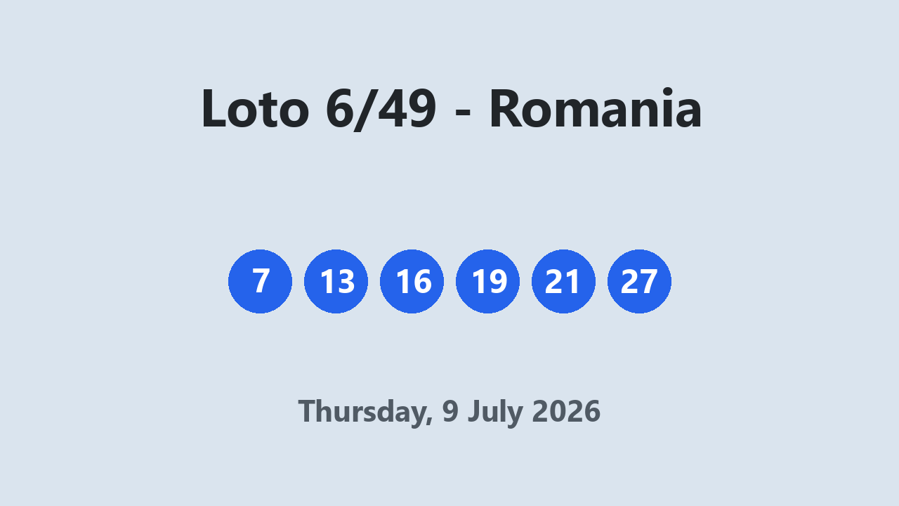 Loto 6/49 results 9 July 2026